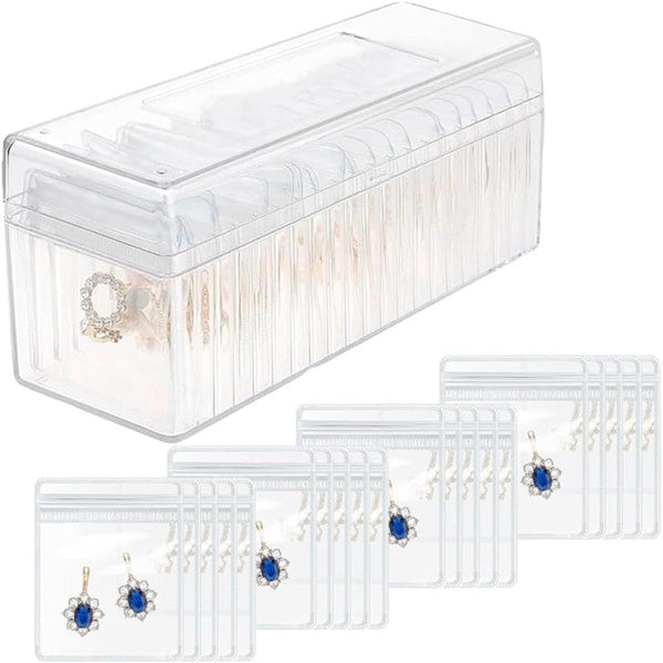20-Grid Valuables Organizer with Detachable Pouches