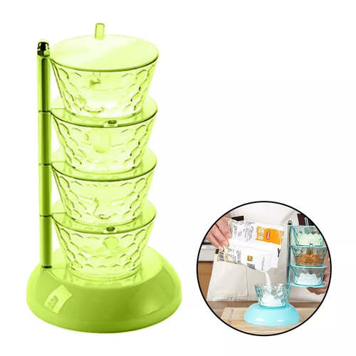 5 Layer crystal Rotatable Seasoning Box
