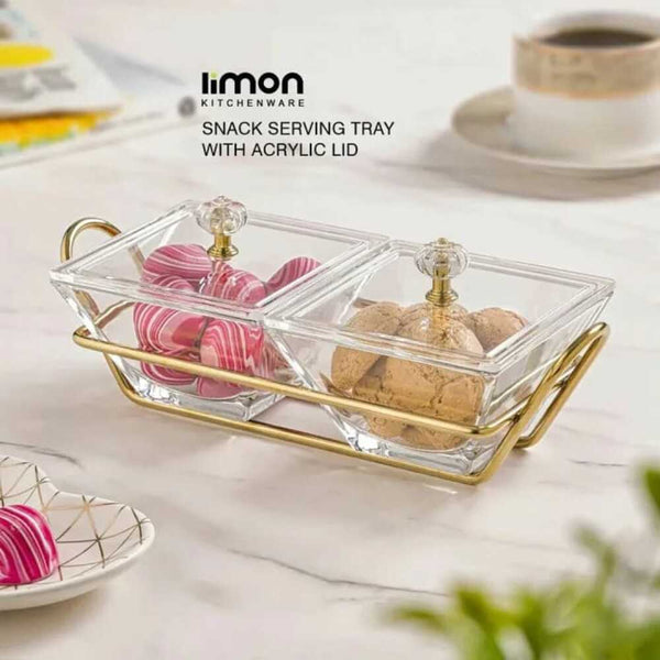 Signature Square Snack Serving Tray by Limon