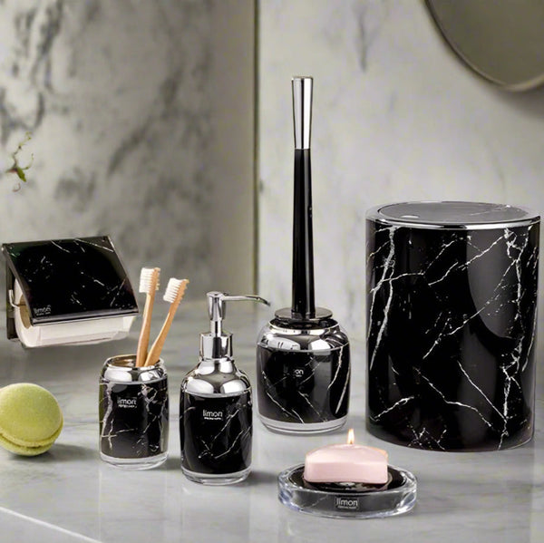 Elegant Marble 6-Piece Bathroom Set (2024) by Limon